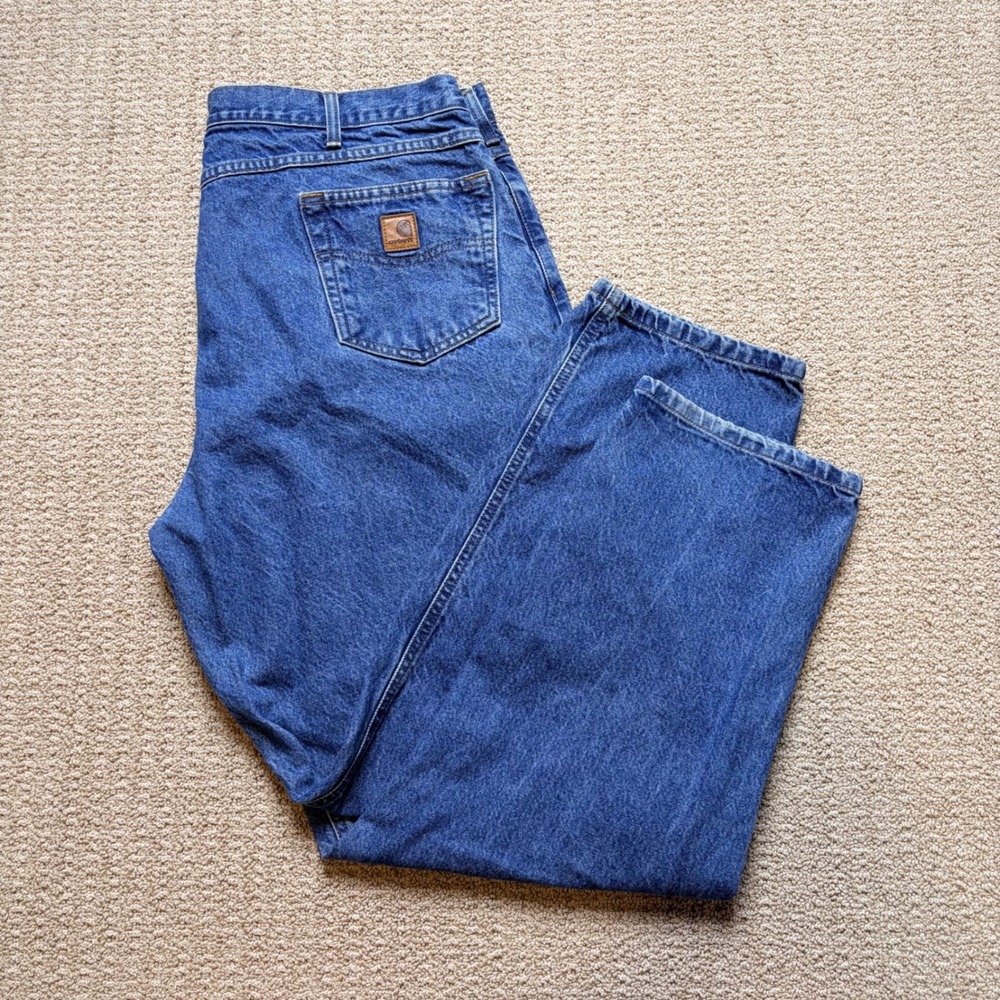 Carhartt B17 44x32 Relaxed Fit Straight Leg Jeans Dark Stone Blue